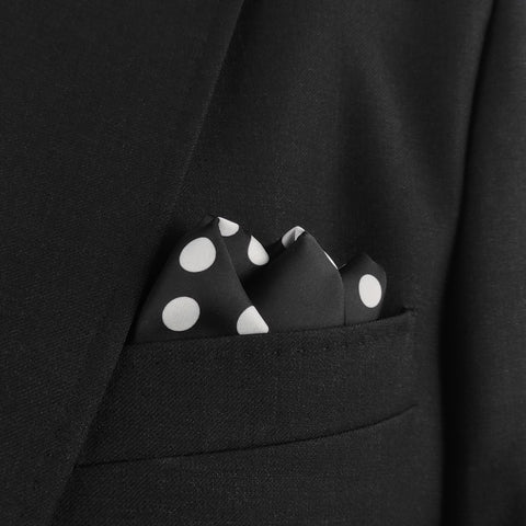 THE POLKA TASSELS SILK POCKET SQUARE