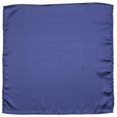 SOLID BLUE SILK CRAVAT & POCKET SQUARE SET