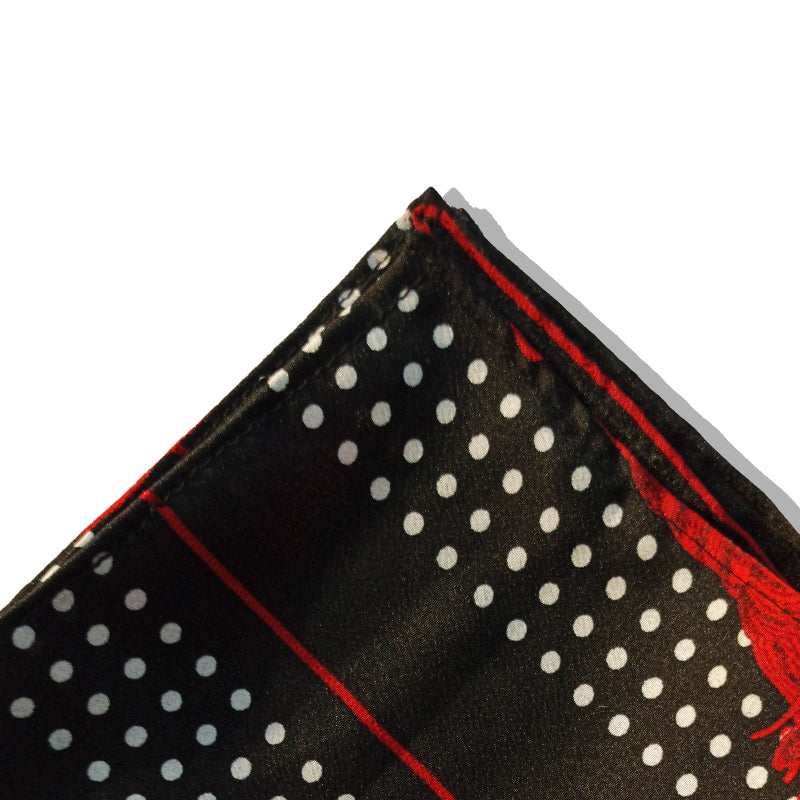 THE POLKA TASSELS SILK POCKET SQUARE