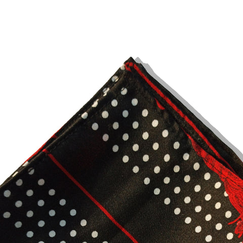 THE POLKA TASSELS SILK POCKET SQUARE
