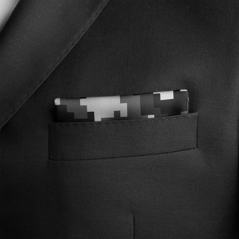 W21-Desert Army SILK POCKET SQUARE