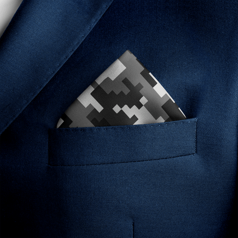 W21-Desert Army SILK POCKET SQUARE