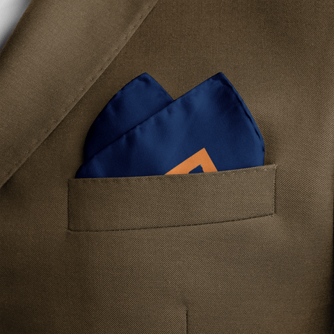 W21- Polka Flower SILK POCKET SQUARE