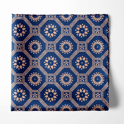 W21- Seed of life SILK POCKET SQUARE