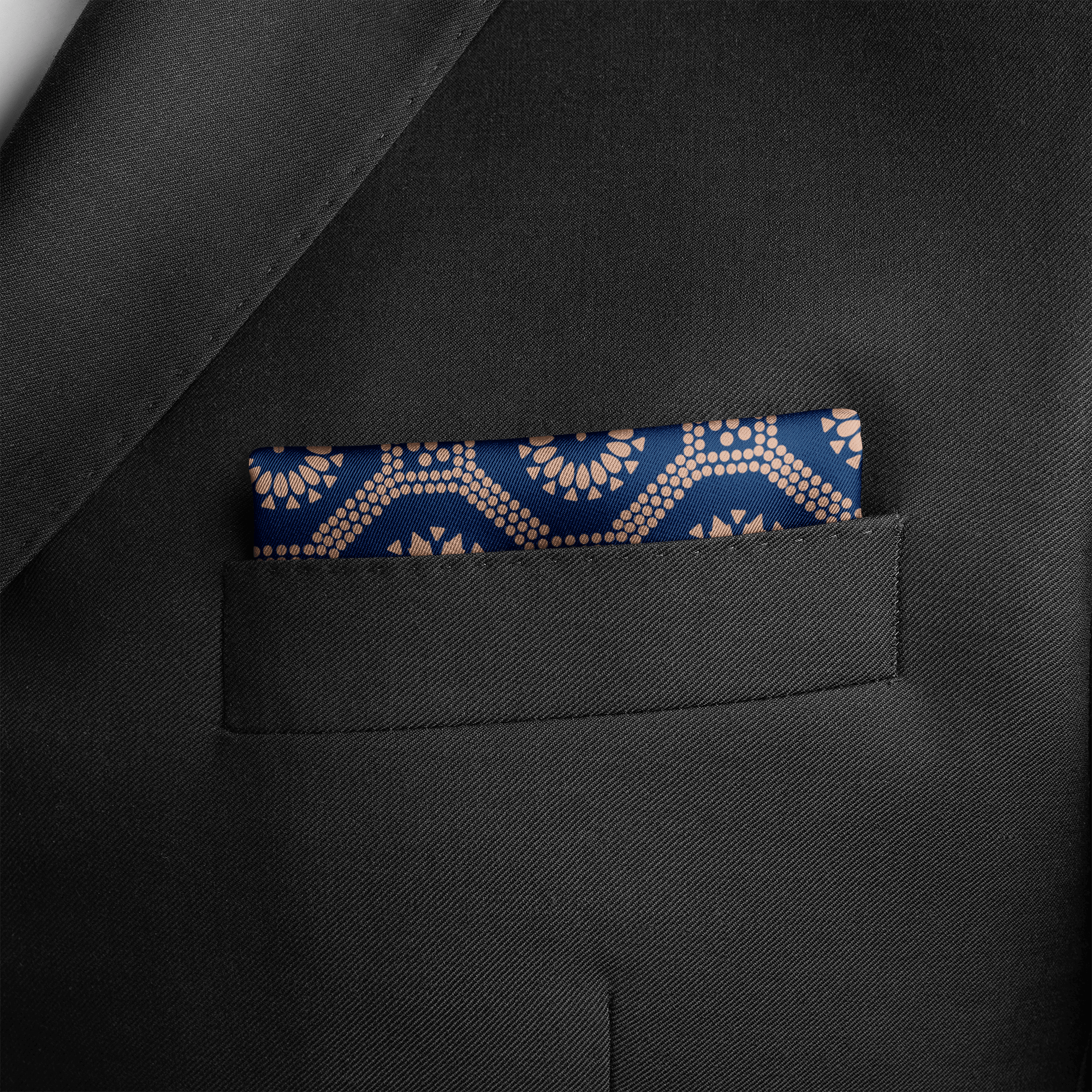 W21- SEED OF LIFE SILK POCKET SQUARE