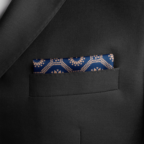 W21- Seed of life SILK POCKET SQUARE