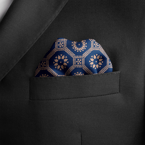 W21- Seed of life SILK POCKET SQUARE