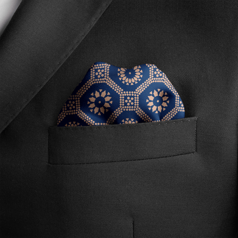 W21- Seed of life SILK POCKET SQUARE
