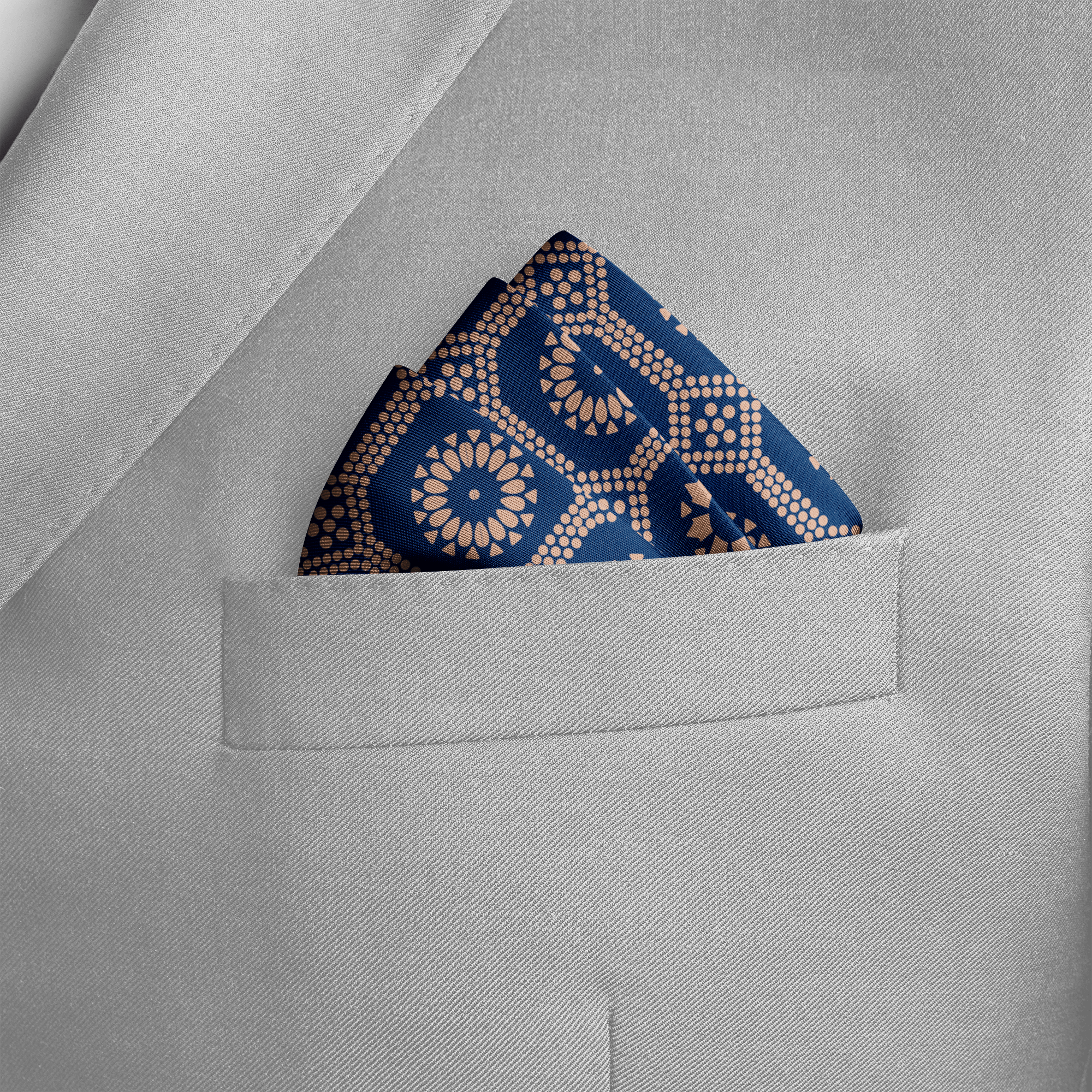 W21- SEED OF LIFE SILK POCKET SQUARE