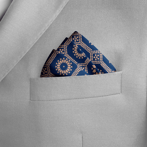 W21- Seed of life SILK POCKET SQUARE