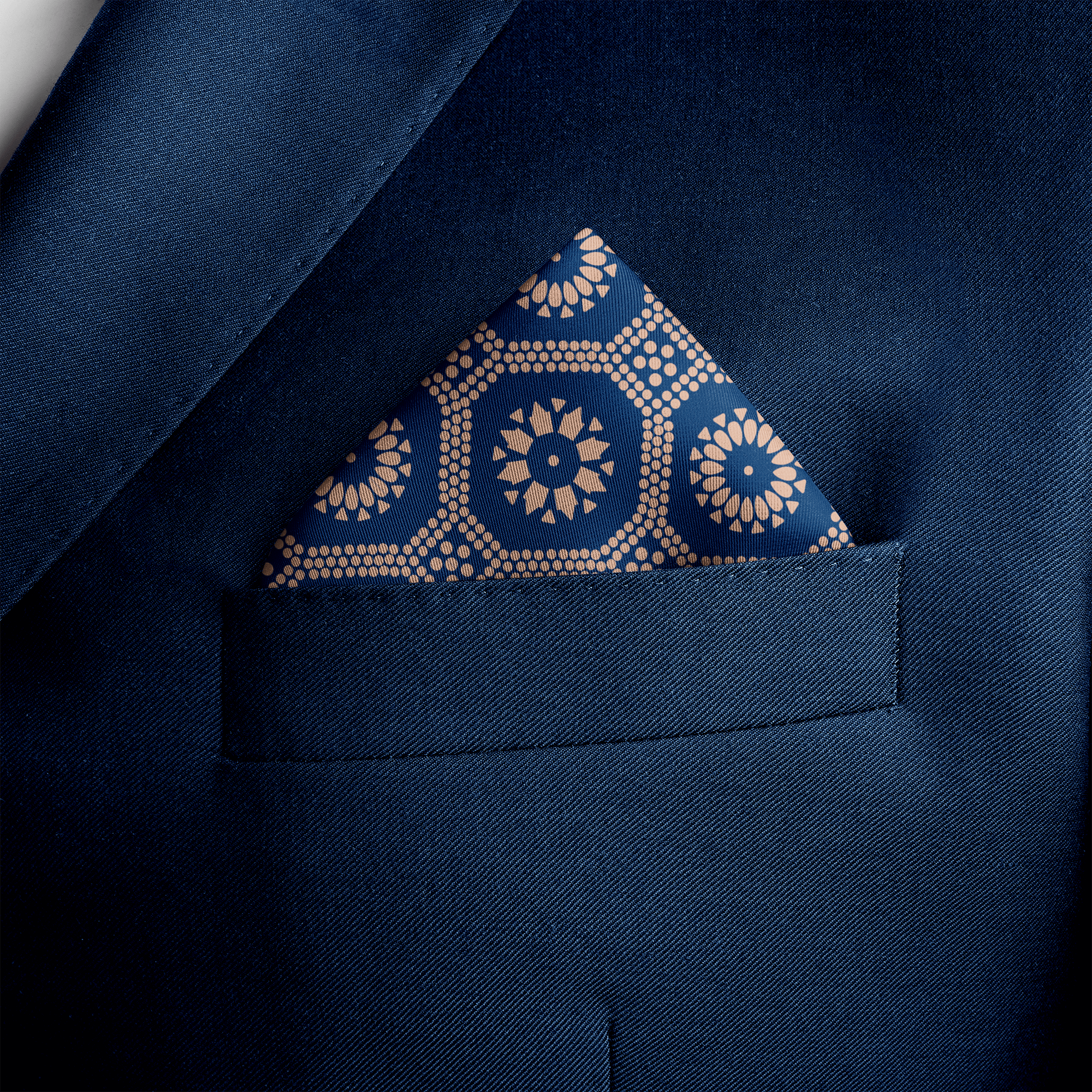 W21- SEED OF LIFE SILK POCKET SQUARE
