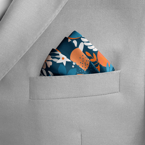 W21-Tropica Bird SILK POCKET SQUARE