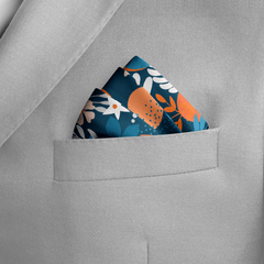 W21-TROPICA BIRD SILK POCKET SQUARE