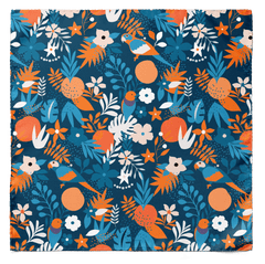 W21-Tropica Bird SILK POCKET SQUARE