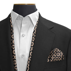 ZEEDGE SILK SCARF & POCKET SQUARE SET