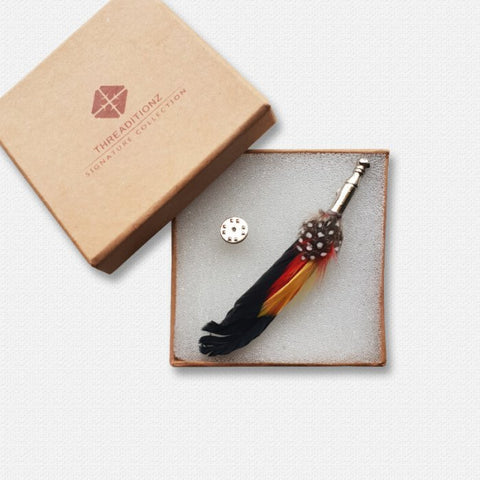 Black Feather Lapel Pin
