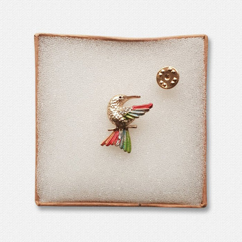 Golden Sparrow Lapel Pin