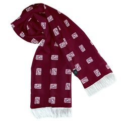 MAROON DIAMOND SILK MEN SCARF