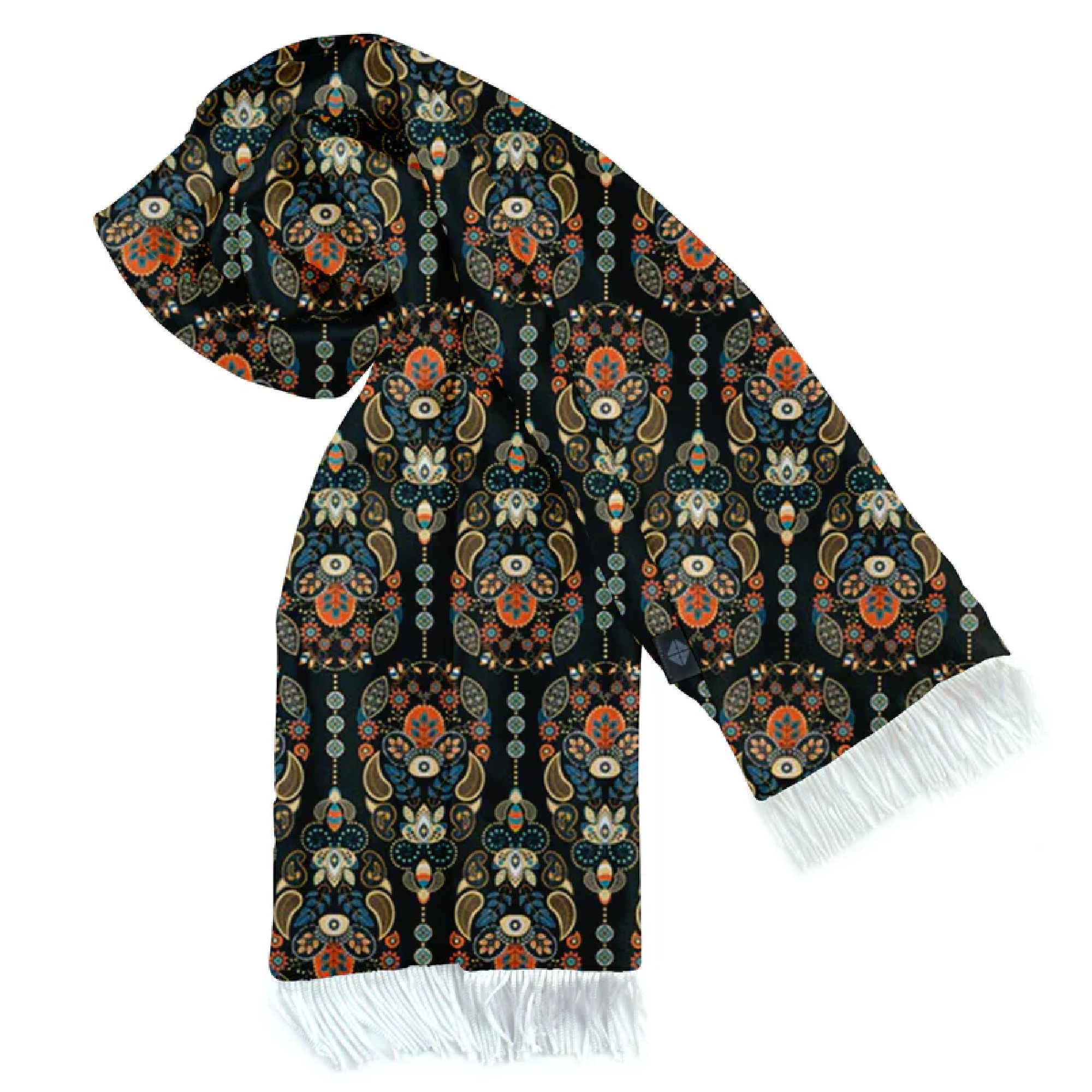 MUGHAL MOTIF SILK SCARF (LUXE COLLECTION)