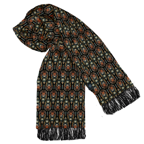 MUGHAL MOTIF SILK SCARF (LUXE COLLECTION)