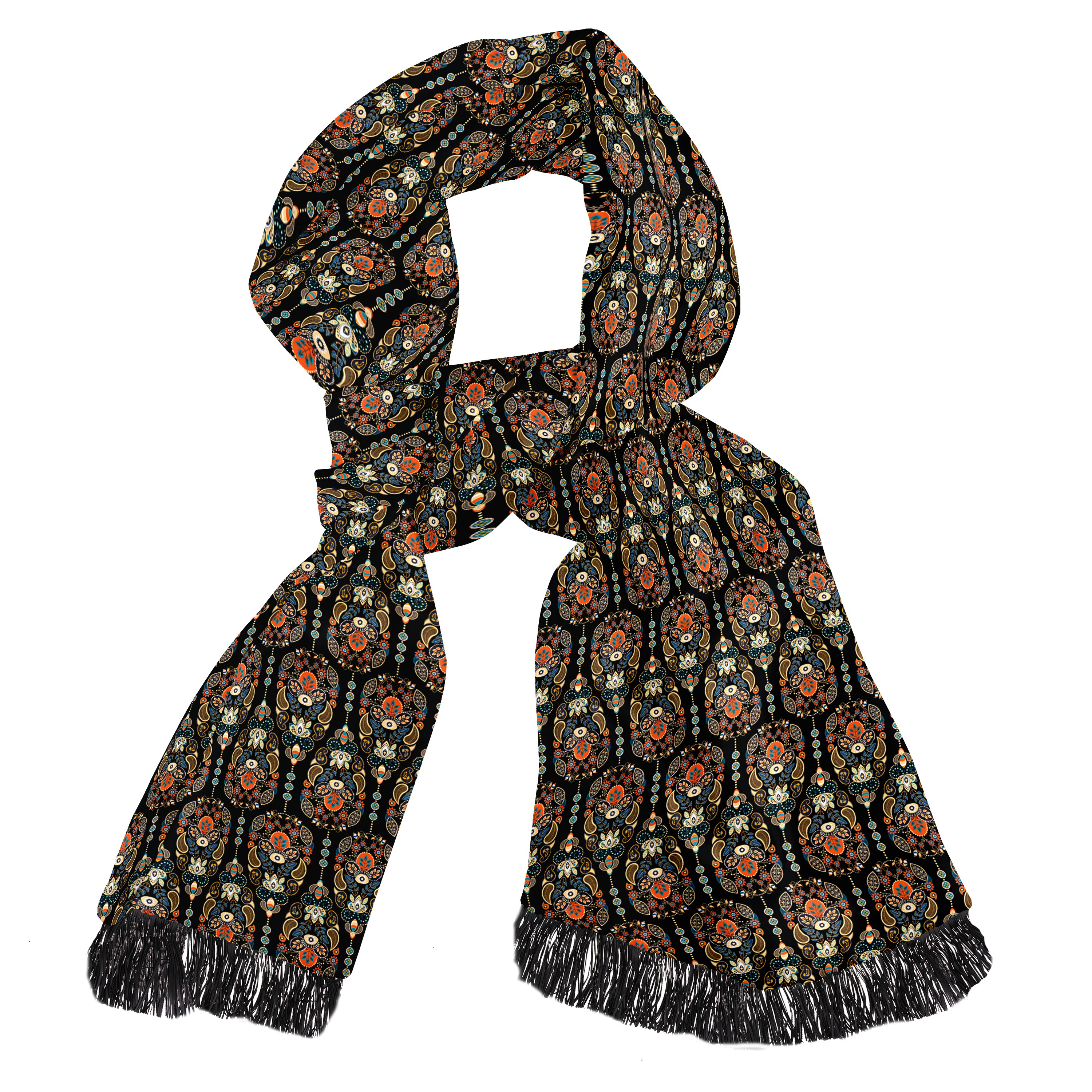 MUGHAL MOTIF SILK SCARF (LUXE COLLECTION)