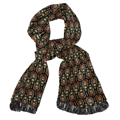 MUGHAL MOTIF SILK SCARF (LUXE COLLECTION)