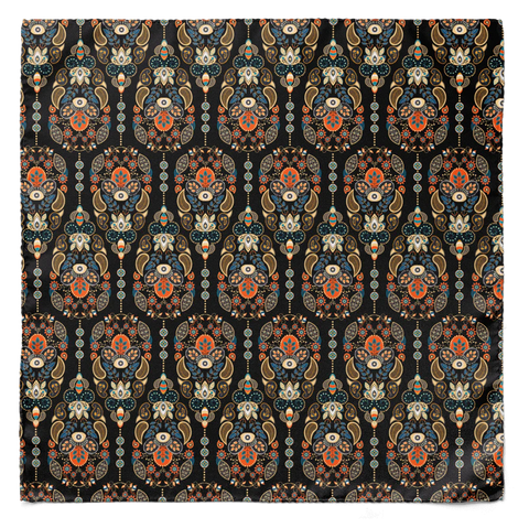 MUGHAL MOTIF SILK SCARF (LUXE COLLECTION)
