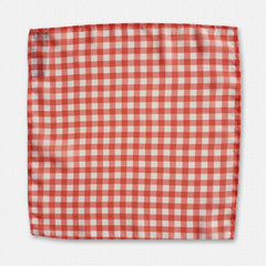 Orange Gingham Pocket Square