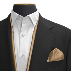 SOLID GOLD SILK SCARF & POCKET SQUARE SET
