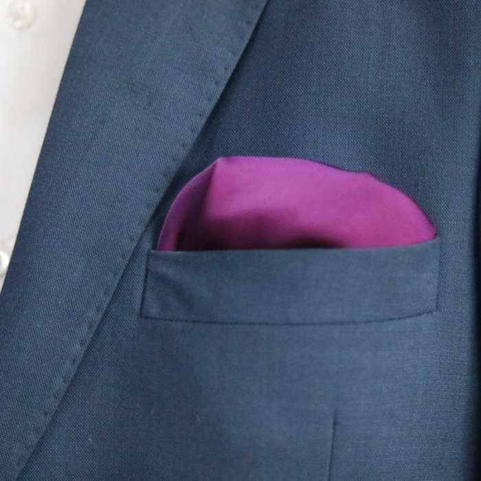The Solid Mulberry Pocket Square