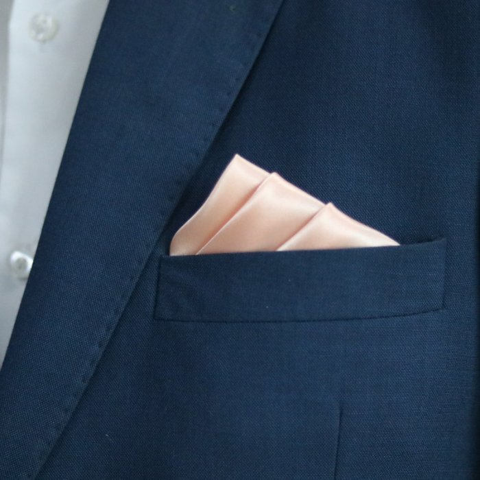 The Solid Salmon Pocket Square