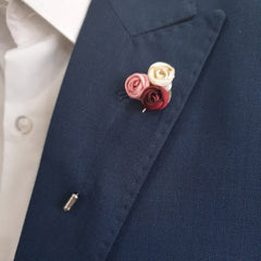 Triplets Rose Lapel Pin 1