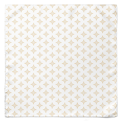 WHITE SPARKLES POCKET SQUARE AND TIE SET