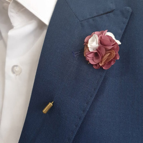 Wine Flower Lapel Pin
